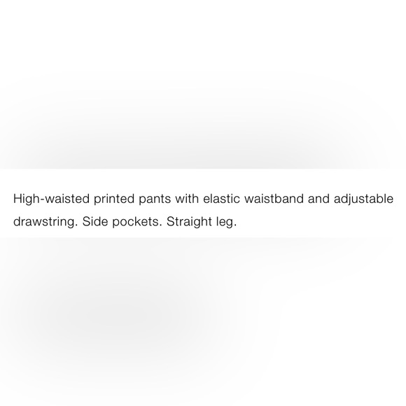 NWT Zara High Waist Printed Pants Size Small - Picture 5 of 5